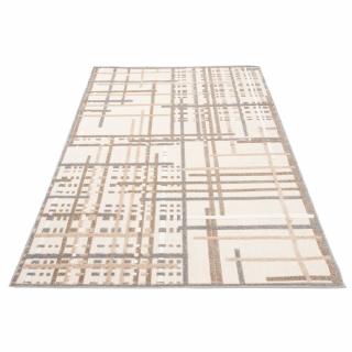 Bézs-barna modern LINCOLNO szőnyeg Méret: 120x170 cm