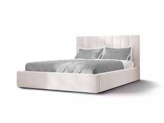 DENVER franciaágy magas ágytámlával - krémszín Méret: 160x200