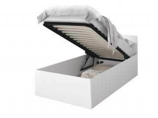 DOLLY egyszemélyes ágy ágyneműtartóval - fehér Méret: 200x120