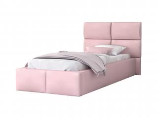 DONY kárpitozott ágy ágyneműtartóval 90x200  - rózsaszín
