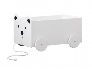 Fehér MACI húzható játéktáróló kocsi