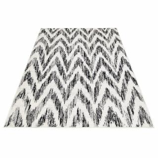 Fekete - fehér modern STRAPO szőnyeg Méret: 120x170 cm