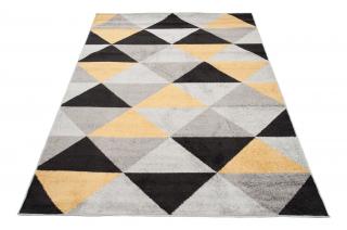 Fekete - sárga mintás ARLO szőnyeg Méret: 120x170 cm
