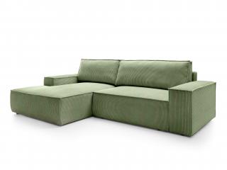 FIORD kihúzható L alakú sarok ülőgarnitúra - zöld Oldal: Balos