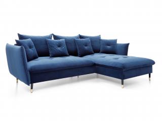 GLAM L alakú kanapé - kék Oldal: Balos