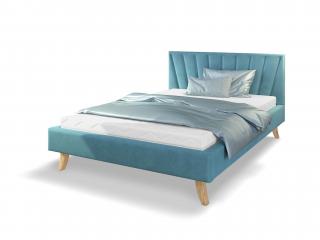 HEAVEN egyszemélyes kárpitozott ágy 120x200 - kék