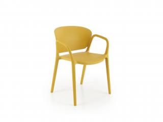 K491 műanyag kerti szék - mustársárga