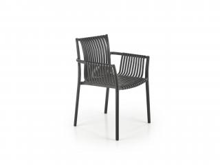 K492 műanyag kerti szék - fekete