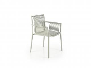 K492 műanyag kerti szék - szürke