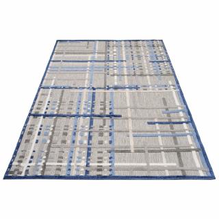 Kék-szürke modern LINCOLNO szőnyeg Méret: 120x170 cm