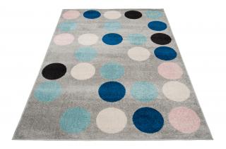Kék-szürke pöttyös ROYAL szőnyeg Méret: 120x170 cm