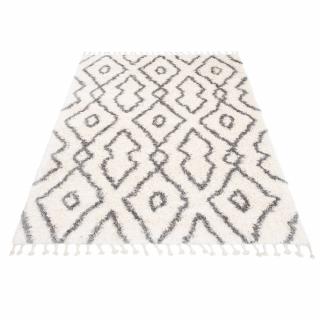 Krémszínű KORY puha shaggy szőnyeg Méret: 200x300 cm