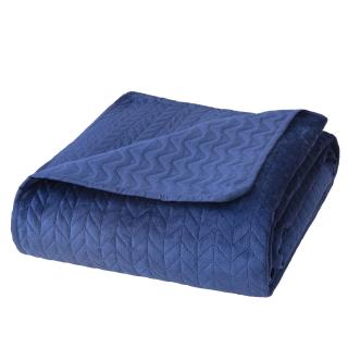 MOXIE bársonyos steppelt ágytakaró Méret: 220x200, Szín: Kék