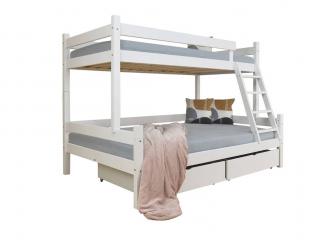 PETRA 6 kiszélesített emeletes ágy 120x200 - fehér