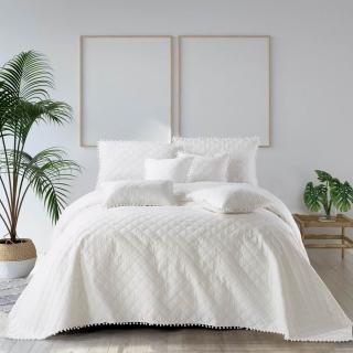 POMPOO steppelt ágytakaró Méret: 160x220, Szín: Fehér