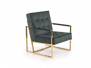 PRIUS fotel - sötétzöld / arany