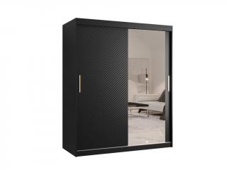 RIFLO Slim II tükrös ruhásszekrény 150 - fekete
