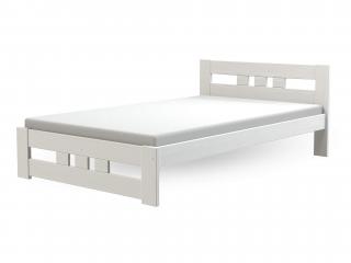 ROMA tömör fa egyszemélyes ágy 120x200 - fehér