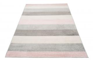 Rózsaszín-szürke LEXUS csíkos szőnyeg Méret: 120x170 cm