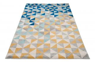 Sárga - kék mintás MATRIX szőnyeg Méret: 140x190 cm