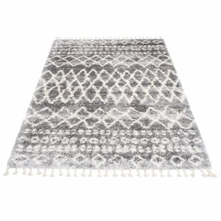 Sötétszürke CROMAN shaggy szőnyeg Méret: 140x200 cm