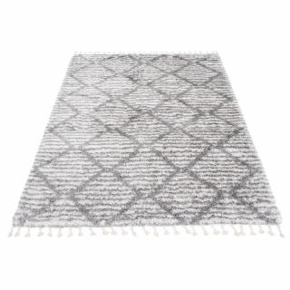 Sötétszürke-fehér MARLEY shaggy szőnyeg Méret: 140x200 cm