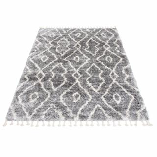 Sötétszürke KORY puha shaggy szőnyeg Méret: 140x200 cm