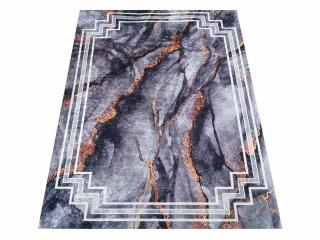 Sötétszürke márványos HORAMA szőnyeg Méret: 60x100 cm