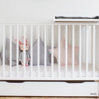 STARLIGHT Cot 2in1 kiságy 70x140 Tároló fiók: Tároló fiókkal