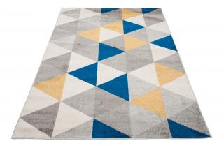 Szürke-kék geometrikus NICO szőnyeg Méret: 140x190 cm