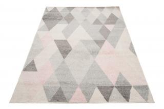 Szürke-rózsaszín mintás AMOR szőnyeg Méret: 140x190 cm
