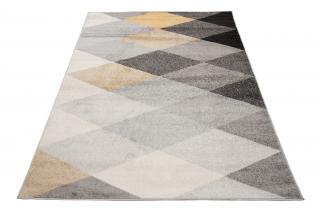 Szürke-sárga geometrikus CHARLOT szőnyeg Méret: 160x220 cm