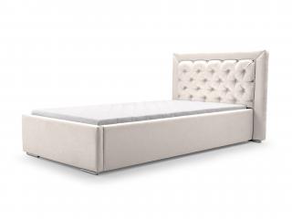 VALERIE kárpitozott ágy 90x200 Szín: Fehér - krémszínű