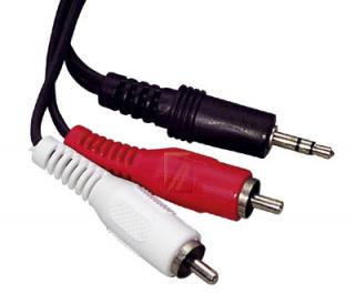 Audio kábel 3,5MM-es JACK DUGÓ,- 2XRCA DUGÓ SZTEREO 1,5M  ew01704