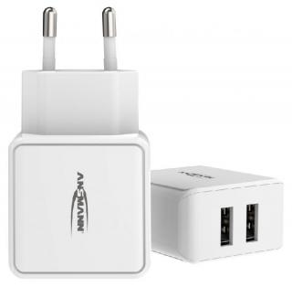 Dupla USB TÖLTŐ és tápegység 5V, DC, 2,4A, 12W ew01984