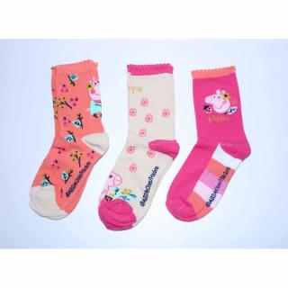 3 pár gyerek zokni készlet - Peppa malac rózsazsín mix Méret - zokni: 23-26