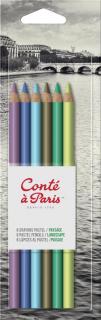 6 db-os pasztellceruza készlet - tájkép Conte a Paris