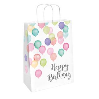 Ajándék táskák - Happy Birthday pasztell  2 drb
