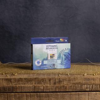 Akvarell festék készlet - 12 félszilke Lefranc Bourgeois