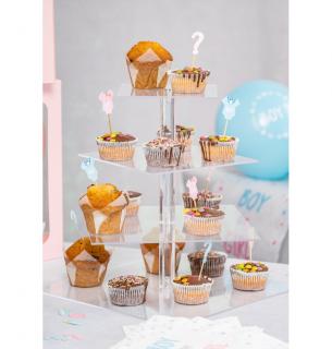 Candy bar süteménytartó állvány négyzet alakú - 4 szint