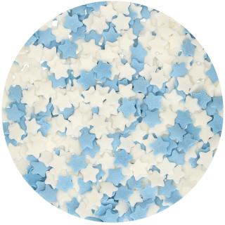 Cukrászati díszítő elemek - Kék / fehér csillagok 55 g