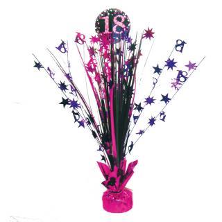 Dekoráció ünnepségre - csillogó rózsaszín 18. születésnap