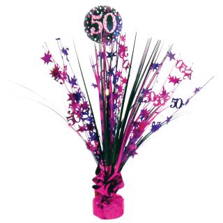 Dekoráció ünnepségre - csillogó rózsaszín 50. születésnap