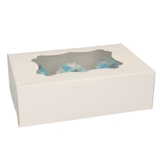 Dekoratív doboz  muffinokra és cupcakesekre - fehér 3 db