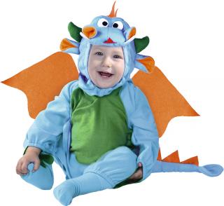 Gyermek jelmez a legkisebbek számára - Kis sárkány Méret - babáknak: 12 - 18 hónap