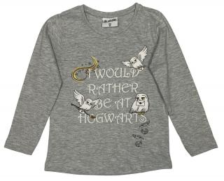 Hosszú újjú lány trikó - Harry Potter Hedwiga szürke Méret - gyermek: 104