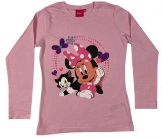 Hosszú ujjú lányos trikó - Minnie Mouse rózsaszín Méret - gyermek: 110