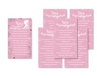 Kvíz szett a menyasszonynak és csapatának - Lovely pink