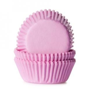 Mini muffin papír kosárkák - világos rózsaszín 60 db