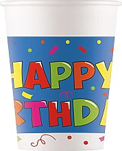 Minőségi komposztálható poharak - Happy Birthday 8 drb